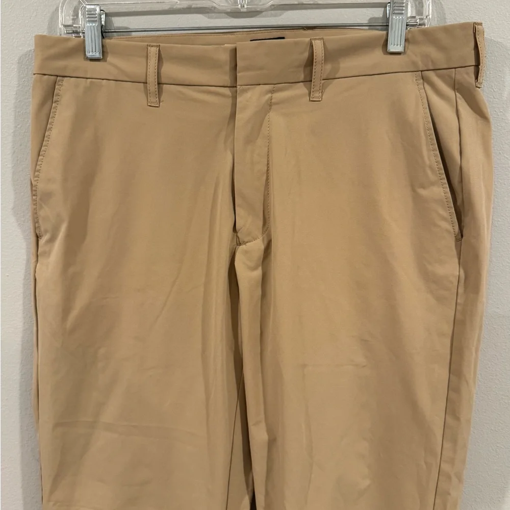 J Crew Thompson Flex Pants Mens 32x29 Khaki Beige Tapered Performance Stretch